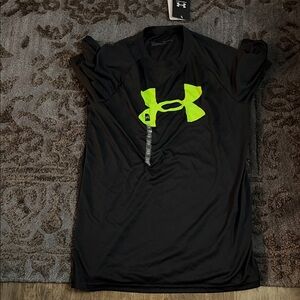 Under Armour Shirt with Neon Yellow Logo YOUTH XL